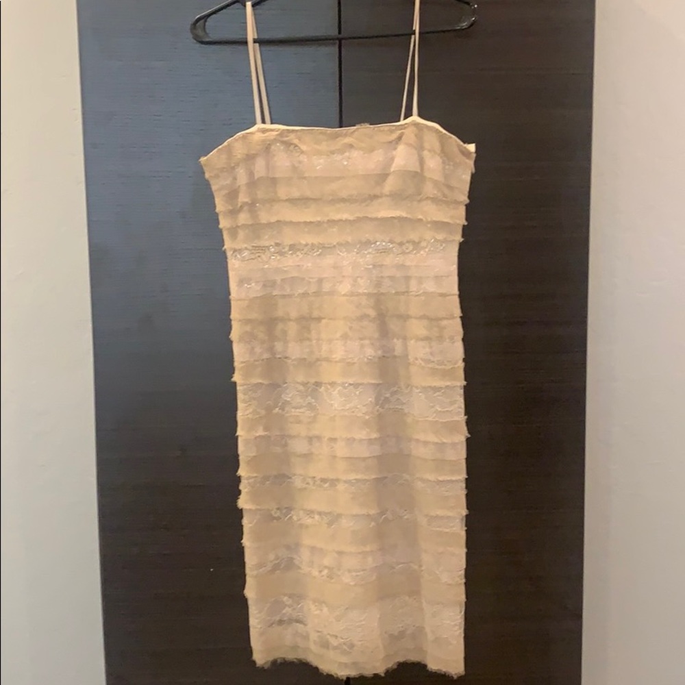 BCBC beige dress